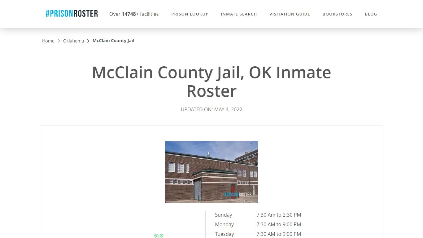 McClain County Jail, OK Inmate Roster - Inmate Locator